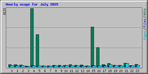 Hourly usage for July 2025
